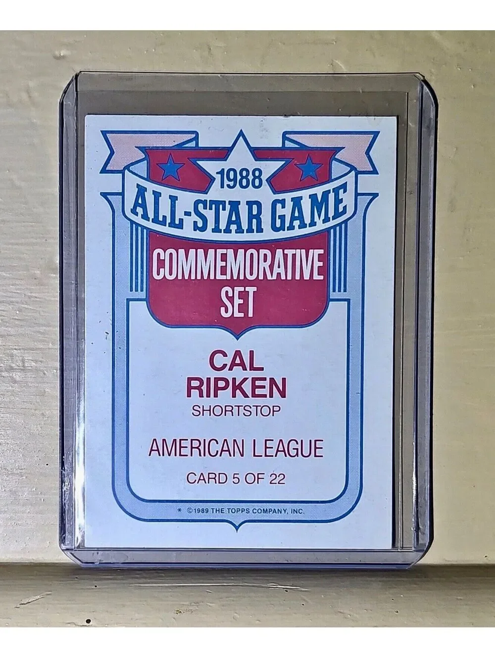 1989 Cal Ripken Topps Baseball All-Star Game Card #5